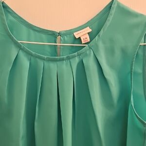 Merona Aqua Pleated Blouse